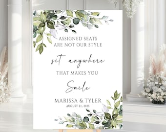 Seating Sign, Assigned Seats Are Not Our Style Sign, Pick a Seat Not a Side Sign, Wedding Welcome Sign, Open Seating Ceremony Wedding Sign