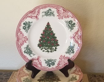 Christmas tree plate | Etsy
