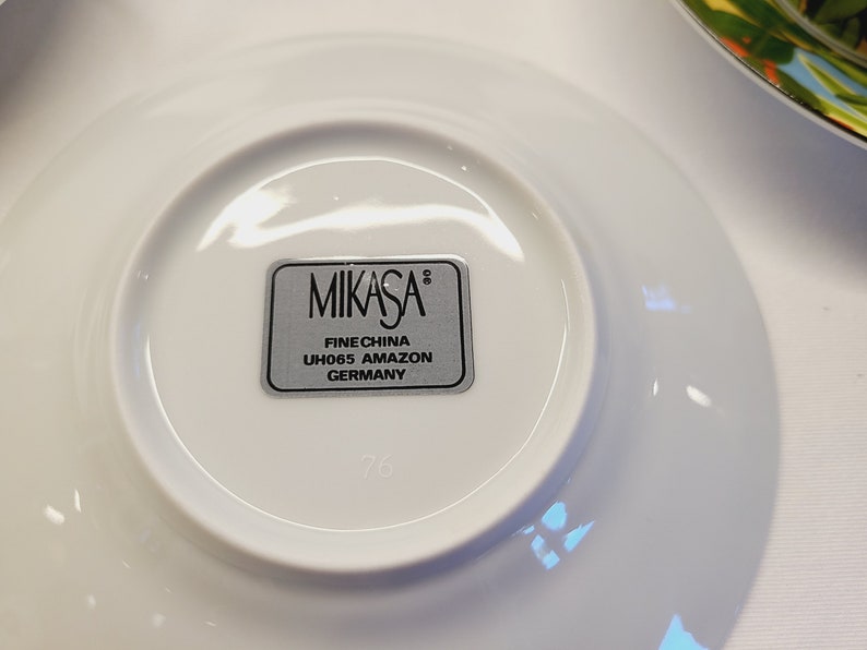 Jungle Scene Flat Cups Amazon Pattern 1 of 7 Mikasa China Cups and Saucer Sets Sold Separately Discontinued Porcelain