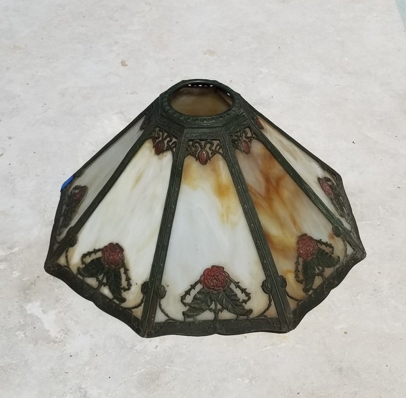 1930Art Vintage Glass Table To Rainaud Stained NouveauFixer Upper Lamp1916 lJc1FK