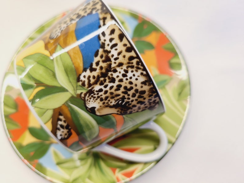 Jungle Scene Flat Cups Amazon Pattern 1 of 7 Mikasa China Cups and Saucer Sets Sold Separately Discontinued Porcelain