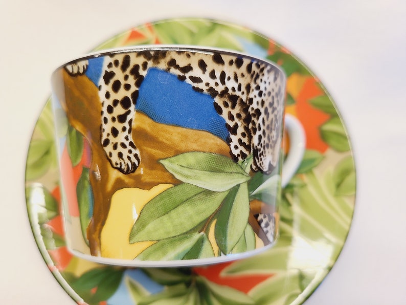 Jungle Scene Flat Cups Amazon Pattern 1 of 7 Mikasa China Cups and Saucer Sets Sold Separately Discontinued Porcelain