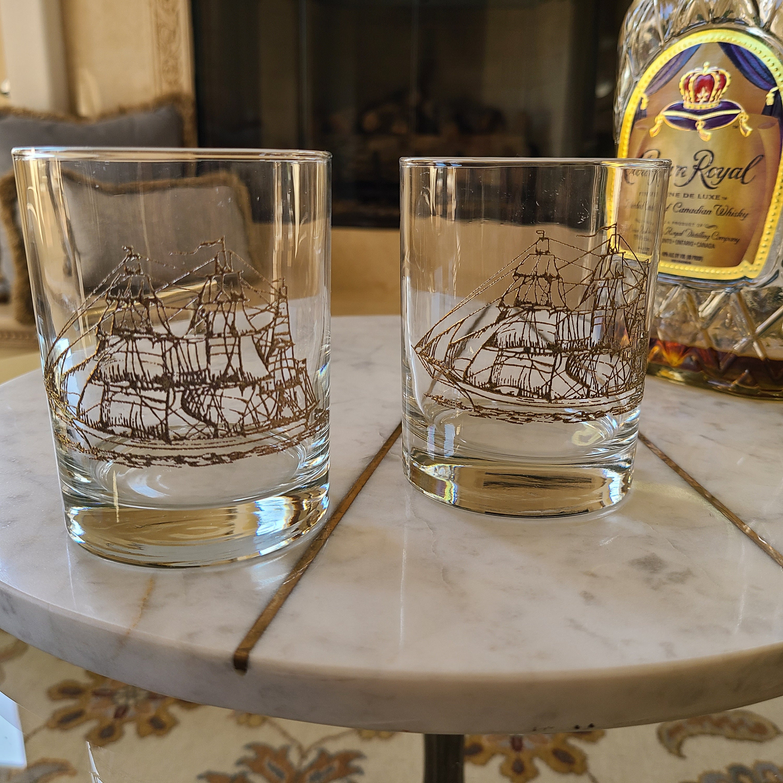 Creative Whisky Glasses, Thick Bottom Old Fashioned Rock Drinking Glassware