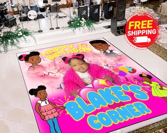 Custom Floor Decal Sticker | Removable Sticker | Vinyl Floor Banner | Adhesive Floor Banner Sticker | Birthday Dance Floor Wrap
