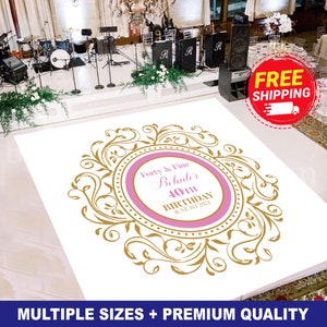 Custom Floor Decal Sticker | Removable Sticker | Vinyl Floor Banner | Adhesive Floor Banner Sticker | Birthday Dance Floor Wrap