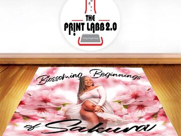 Floor Decal/Sticker, Custom Floor Wrap, Birthday dance floor, adhesive removable dance floor.