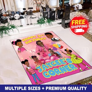 Custom Floor Decal Sticker | Removable Sticker | Vinyl Floor Banner | Adhesive Floor Banner Sticker | Birthday Dance Floor Wrap