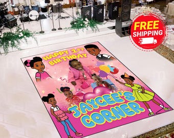 Custom Floor Decal Sticker | Removable Sticker | Vinyl Floor Banner | Adhesive Floor Banner Sticker | Birthday Dance Floor Wrap