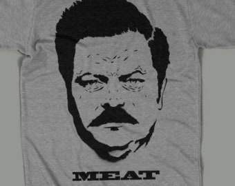 Ron Swanson Meat Shirt - Parks and Recreation Inspired Dad Meat BBQ Fathers Day gift