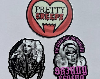 UNHhhh Sticker Pack - Katya Zamo Trixie Mattel Rupaul's Drag Race Read U Wrote U Tracy Martel BALD Skinny Legend Punk Metal Black Metal