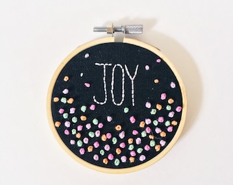 Joy and Confetti Embroidery