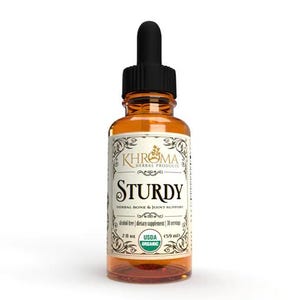 STURDY - Organic Bone and Cartilage Supplement - 30 Servings in a 2 oz Glass Bottle - by Khroma Herbal Products