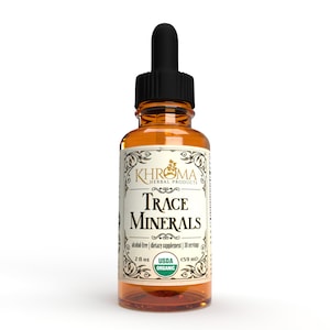 TRACE MINERALS - 2 oz Liquid Plant-Based Trace Mineral Blend - Designed for Maximum Absorption - by Khroma Herbal Products