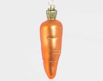 Orange & Green Carrot Hanging Christmas Tree Decoration - Festive Winter Food Foodie Chef Masterchef Vegetable Vegan Gardener Allotment Gift