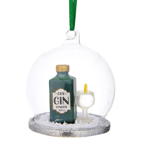Gin and Tonic Glass Dome Christmas Tree Hanging Bauble Etsy
