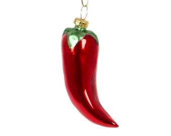 Red Green Mexican Chilli Pepper Christmas Tree Decoration - Festive Winter Food Foodie Chef Masterchef Spicy Hot Latino Party Gift Friends