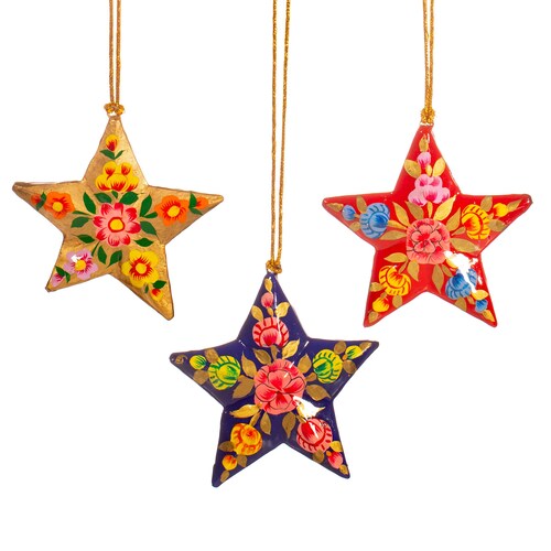 Star - Kashmir Handpainted Christmas Decor Ornament