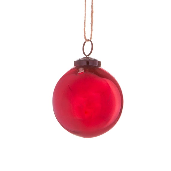 Large red glass christmas balls deals
