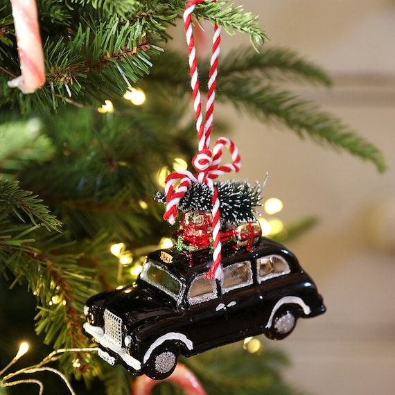 Black taxi christmas decoration Clearance