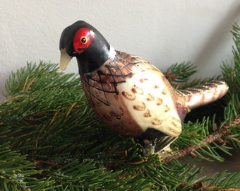 Decorative Mini Feather Tree Ornament Pheasant With Guinea