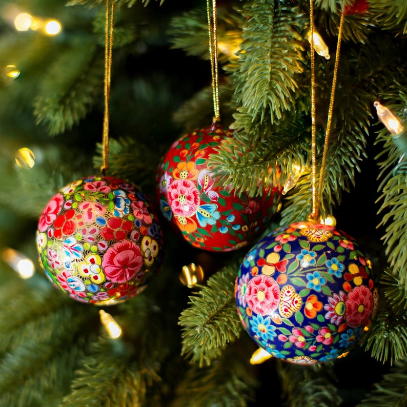 Tree - Kashmir Handpainted Christmas Decor Ornament