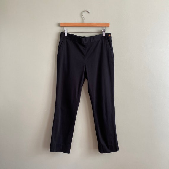 Vintage Ralph Lauren Mid Rise Stretch Black Chino… - image 1