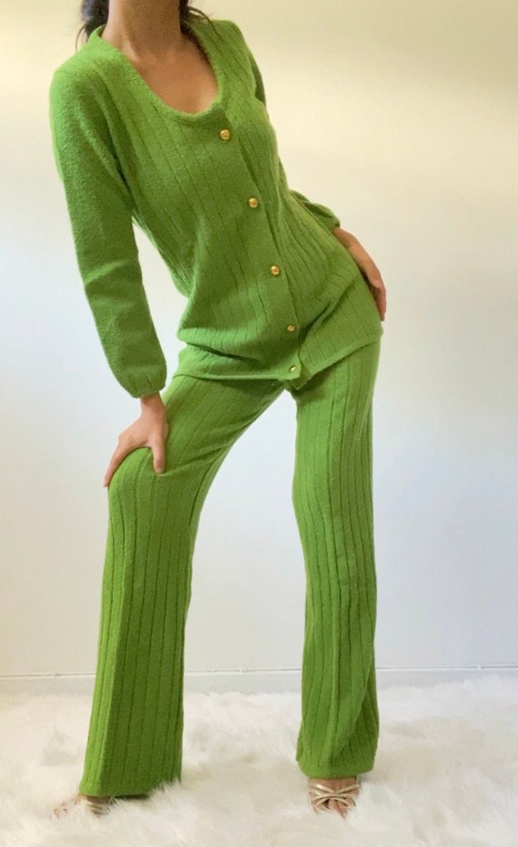 70s Lime Green Hostess Lounge Set