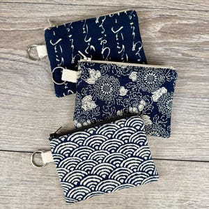 Japanska bomullsplånböcker - Indigo Blue Prints
