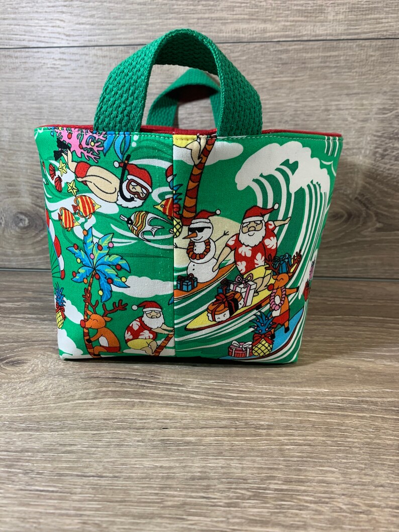 Christmas Basket Surfing Santa gift Basket Christmas Etsy