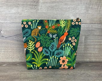 Rifle Paper Co Dschungeldruck Reißverschluss Beutel, Handgefertigte Kosmetiktasche