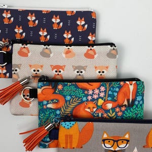 Monederos de zorro, billetera pequeña, regalo de cumpleaños, portadocumentos, neceser de maquillaje, porta audífonos, regalo para amantes de los zorros, portatarjetas de regalo, tarjetas de crédito