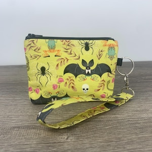 Fledermäuse Spinnen Schlüsselanhänger Beutel, Kleine Reißverschlusstasche, Ausweishalter, Kleine Geldbörse, Geschenk unter 15 Jahren, Kosmetiktasche, Grab & Go Geldbörse, Geschenk