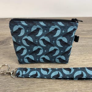 Crows Schlüsselanhänger Reißverschluss Beutel, Kleine Reißverschlusstasche, Ausweishalter, Kleine Geldbörse, Geschenk unter 15 Jahren, Kosmetiktasche, Grab & Go Geldbörse, Geschenk