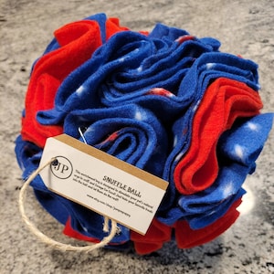 Fleece snuffle ball for dogs