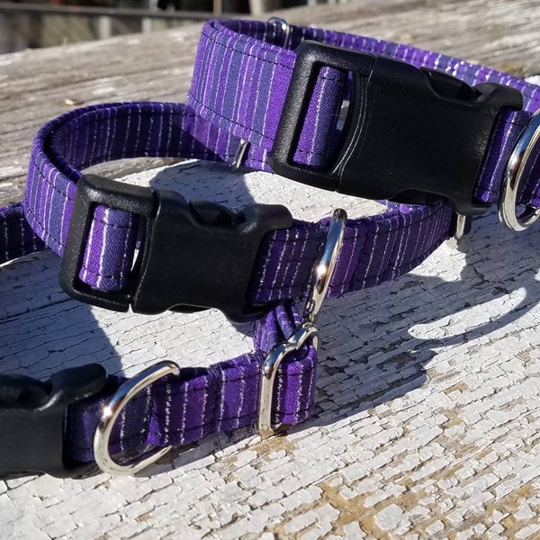 Purple sparkle print Dog Collar/ Cat Collar/ Adjustable