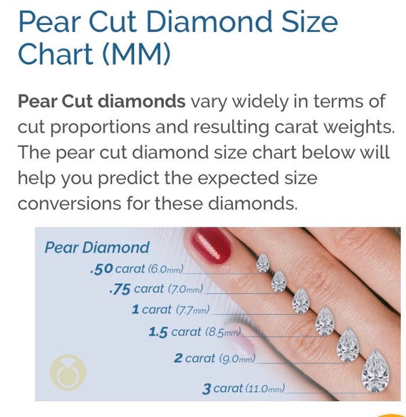 Pear Shaped Diamond Chart