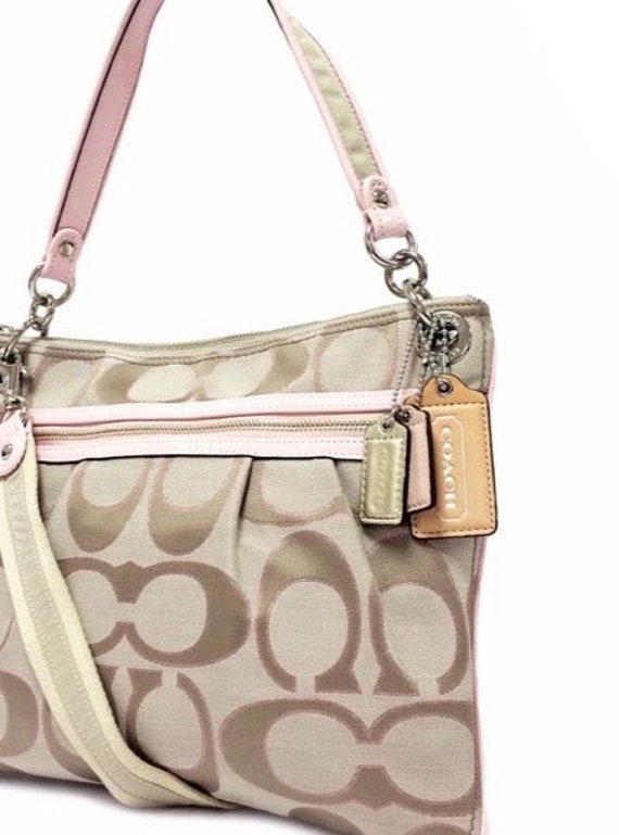 Coach Signature Hippie Metallic Sateen Satchel - image 1