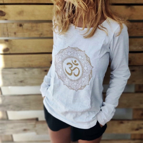 Camiseta Yoga Om White