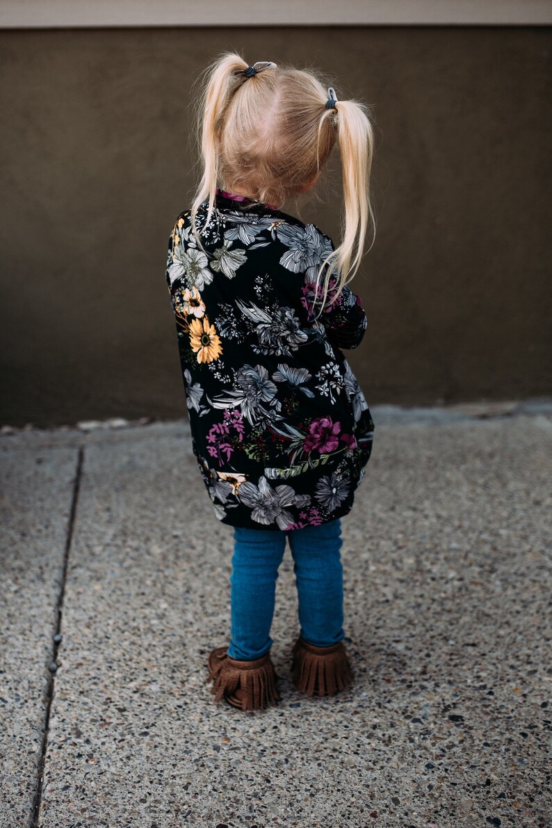 girls floral cardigan