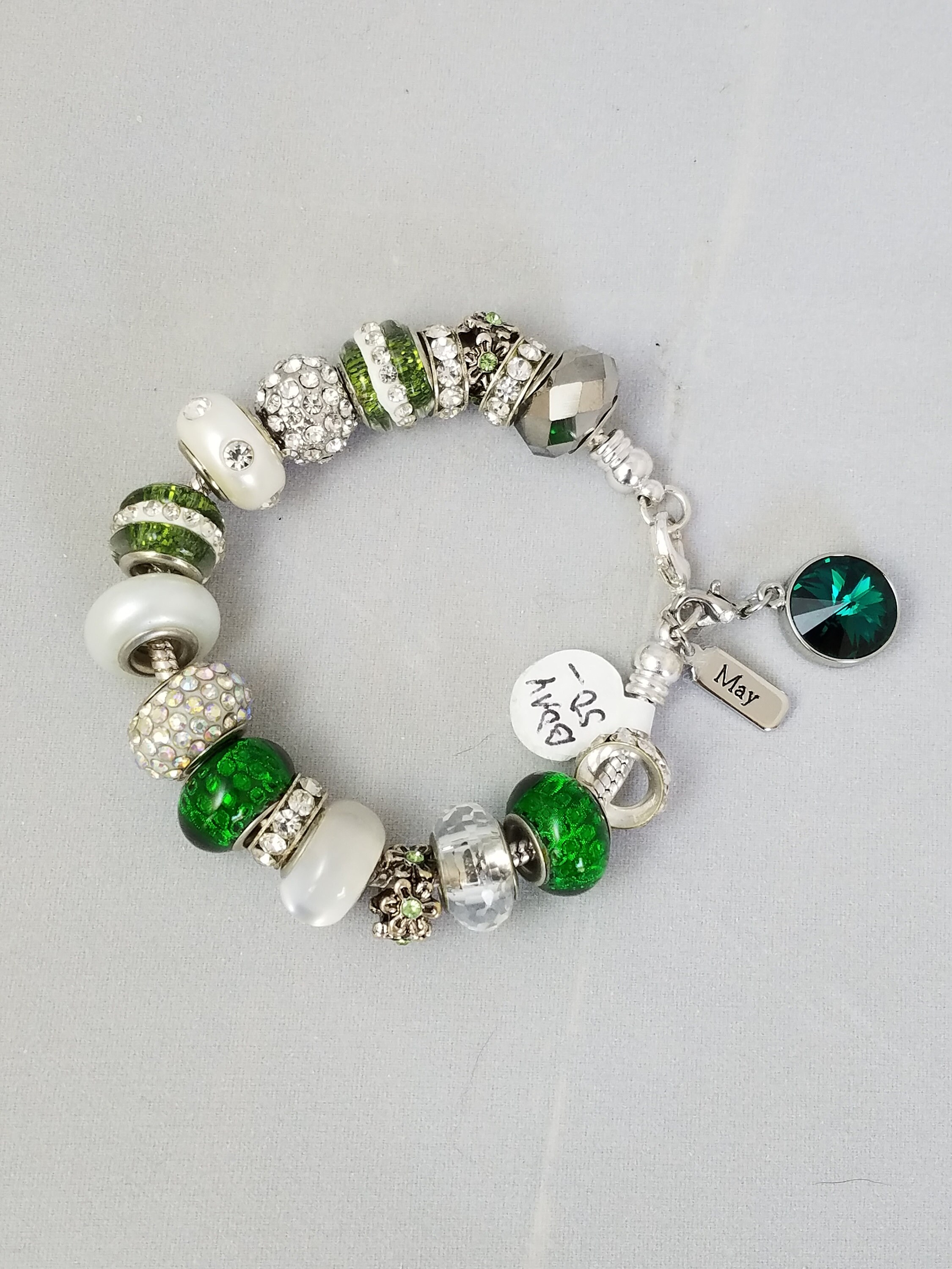 Pandora Style Birthstone Charm Bracelet Swarovski Charm Etsy