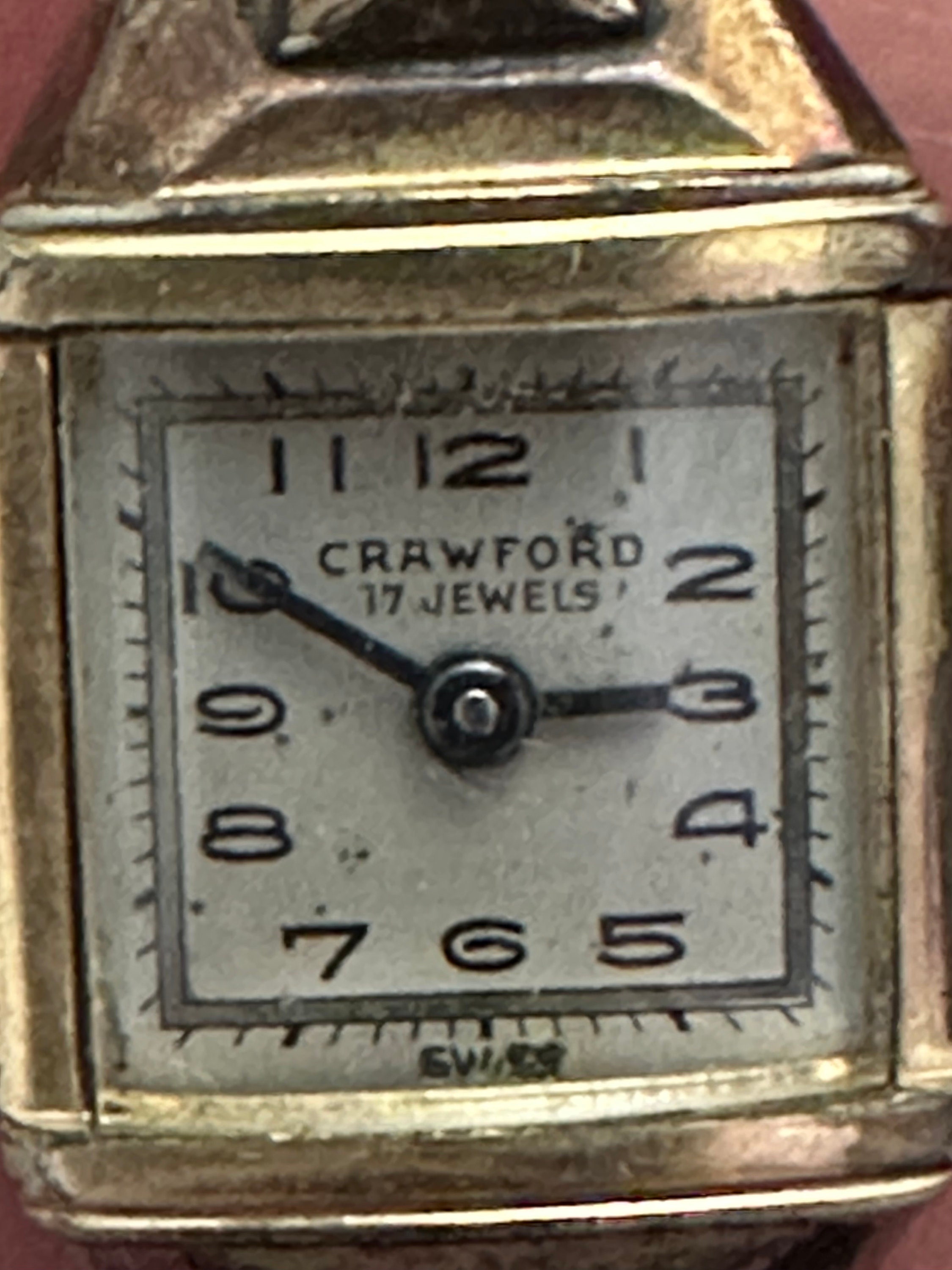Vintage Crawford Lapel Pin 17 Jewels Watch (Working) Crawford Watch - Etsy main image 3