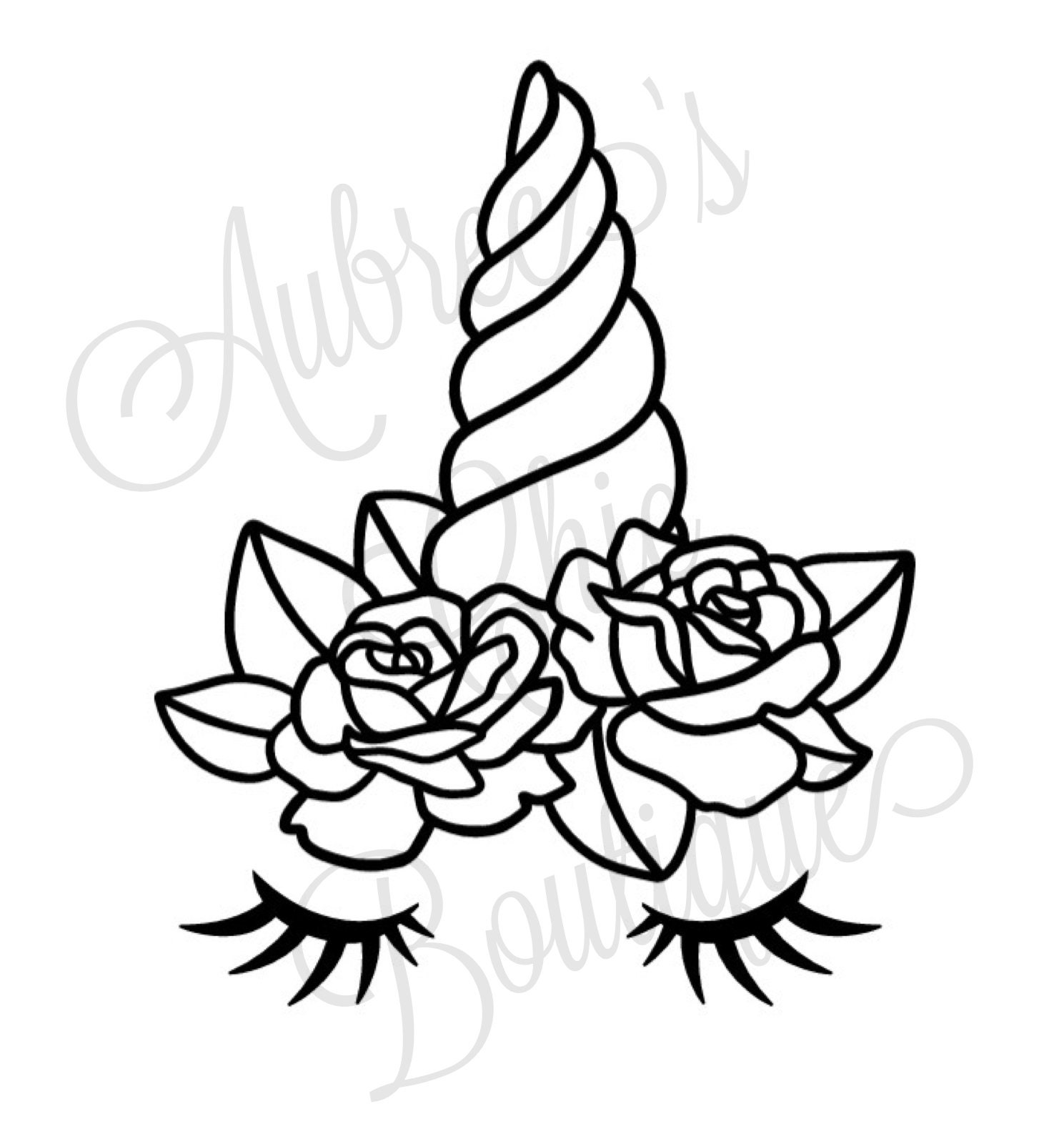 unicorn instant download template clip art digital etsy
