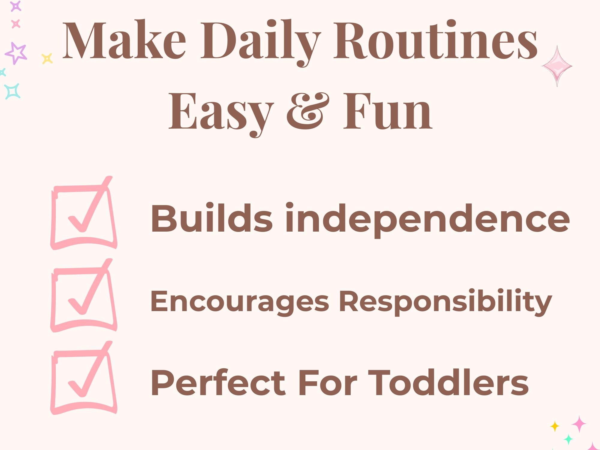 Toddler Chore Chart, Pink Girly Routine Printable, Montessori Daily ...
