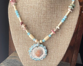 Shell Pendant Necklace, Beachy Necklace