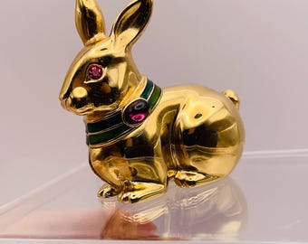 Estee Lauder Rabbit Perfume Compact, Collectible Vintage, Estee Lauder Bunny