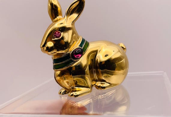 Estee Lauder Rabbit Perfume Compact, Collectible Vintage, Estee Lauder Bunny
