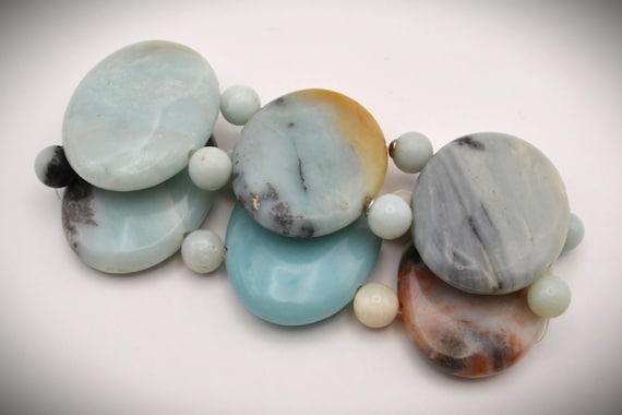 Multi-colored, Hand-knotted Amazonite Necklace wi… - image 8