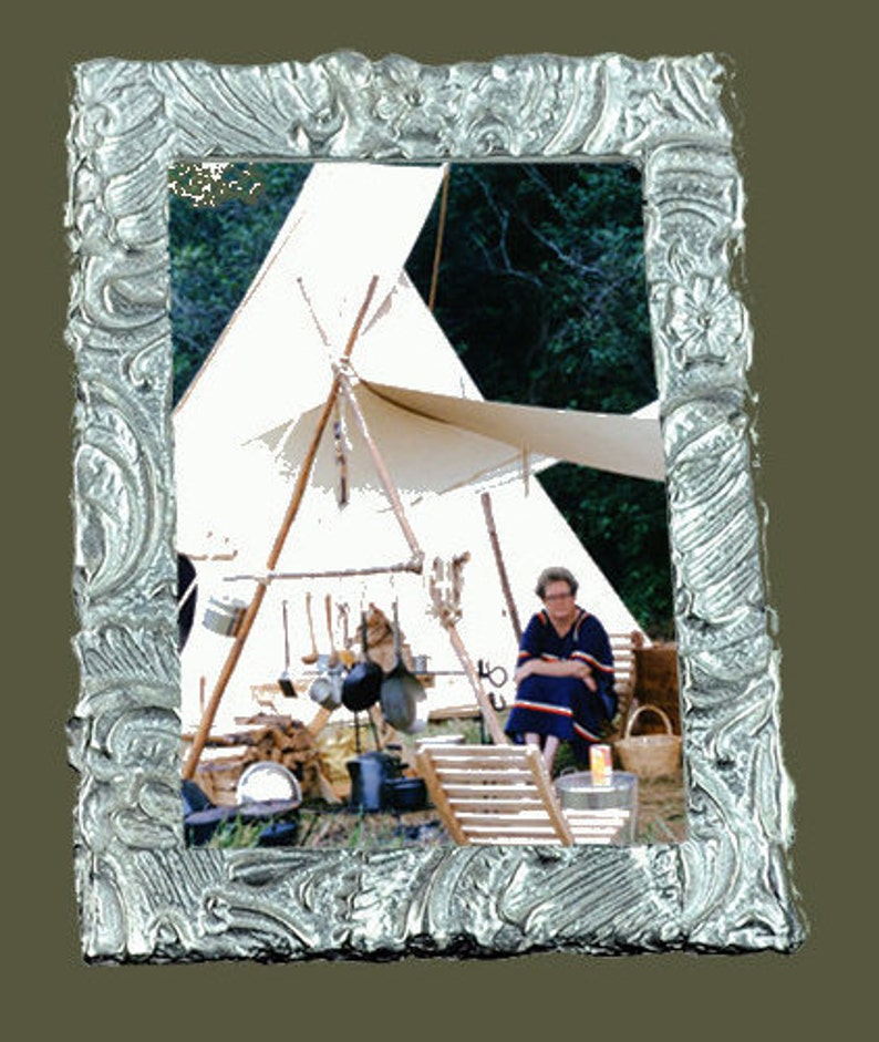 3 38 x 4 12 handmade 20th-century pewter frame replica