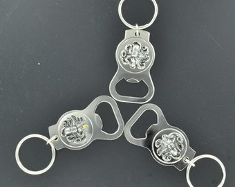 Octopus Key Chain/bottle opener, Hand made  in USA