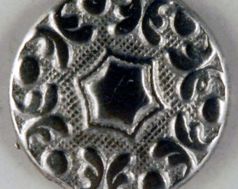 Floral button with a small hexagonal center, #161 Hand made  in USA